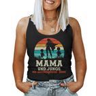 Team Mama Zwei Söhne Superheld Muttertag Stolze Super Mama Tank Top Frauen