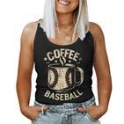 Wochenenden Kaffee Baseball Retro Baseball Mama Papa Tank Top Frauen