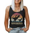 Women's Papasaurus Dinosaur Papaon Drei Kinder Dino Treble With-Neck Tank Top Frauen