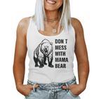 Damen Retro Don't Mess With Mama Bear Lustiger Muttertag Mit-Ausschnitt Tank Top Frauen