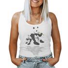 Herren Schöne Papa Panda Bär Bambus Familie Matching Raglan Tank Top Frauen