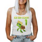 Kinder Ich Bin Schon 1 Jahre Boy Girl Birthday Turtle Tank Top Frauen