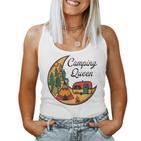 Mond Camping Queen Grafik Damen Outfit Für Camper Mama Tank Top Frauen