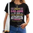 2024 Das Jahr In Dem Coole Mädchen Matura Machen Maturantin T-shirt Frauen