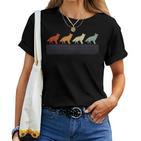 Bohemian Shepherdintage Retro Mama Papa Hund Damen T-shirt Frauen