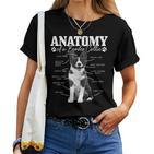 Border Collie Anatomy Cute Dog Border Collie Mama Dad T-shirt Frauen