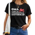 With  Grandma Rides Im Hühnerstall Motif T-shirt Frauen