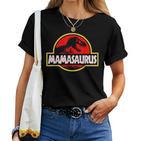 Retro Mamasaurus T-shirt Frauen