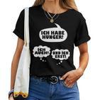 Ich Habe Hunger Pregnant Mum Twins Pregnancy T-shirt Frauen