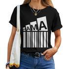 Lustiges Kariertes Mama-Schwarz-Weißes Für Damen T-shirt Frauen