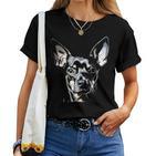 Miniatur Pinscher Minpin Min Pin Welpe Hund Papa Mama Energie T-shirt Frauen