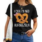 I Mog Mi Ned Aufbrezelnolksfest Beer Dirndl Costume S T-shirt Frauen