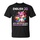 30 Geburtstag Geschenke Frau 30 Jahre Einhorn Party Outfit T-Shirt