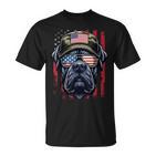 4 Juli Cane Corso Usa Flagge Papaater Amerika Männer Jungen T-Shirt