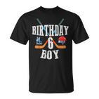 6 Geburtstag Junge Eishockey 6 Jahre Alt Geburtstag Squad Party T-Shirt