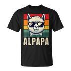 Alpapaatertag Bester Papa Alpaka-Liebhaber Sonnenbrille T-Shirt