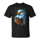 Amerikanischer Adler Handgemalter Adler T-Shirt