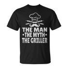 Bbq Der Mann Der Mythos Der Griller Lustiger Papaatertag T-Shirt