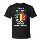 Belgien Flagge Darts Spieler Trikot Dart T-Shirt