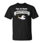 Beste Papaater Spruchatertag Papa Zauberer T T-Shirt