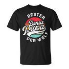 Bester Bonus Papa Der Weltintage Stepfather Father's Day T-Shirt