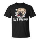 Bester Mops Papa Aller Zeitenintage T-Shirt