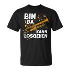 Bin Da Kann Losgehen German Language Black T-Shirt