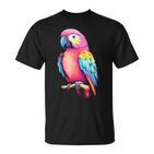 Bird Colourful Parrot Blue T-Shirt
