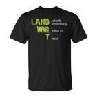 Cool Land Creates Connection Wir Rufen Zu Tisch Farmers T-Shirt