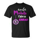 Coole Mädels Fahren Einrad Fahrerin Zirkus Balancieren T-Shirt