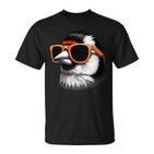 Cooler Goldfinchogel Trägt Sonnenbrille Grafik Kunst T-Shirt