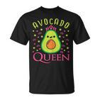 Cute Avocado Queen Vegan Heart T-Shirt