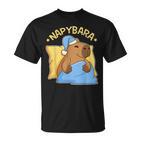 Cute Nap Capybara Pyjamas Nappybara T-Shirt