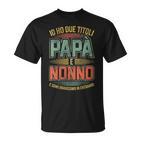 Damen Herren Habe Zwei Titel Papa Und Opa Lustiges Geschenk Mit-Ausschnitt T-Shirt