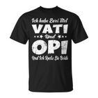 Damen Ich Habe Zwei Titel Papa Und Opa -Aterati & Opiatertag Mit-Ausschnitt T-Shirt