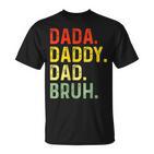 Damen Männer Papa Papa Bruhatertagintage Lustigater Mit-Ausschnitt T-Shirt