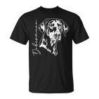 Dobermann Portrait Dog Portrait Dobie Dog T-Shirt