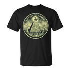 A Dollar Note Allseeing Eye Pyramid Illuminati T-Shirt