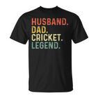 Ehemann Papa Cricket Legend Lustiges Retro Geschenk Für Papa T-Shirt