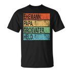 Ehemann Papa Großvater Heldaterintage Geschenkatertag T-Shirt