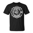 Feuerwehr Schildkröte Feuerwache 6 Nur Rücken T-Shirt