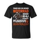 Finger Weg Von Mein Motorrad Motorcycle Rider & Biker S T-Shirt