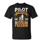 Flugzeug Pilot Kapitän Papaater Luftfahrt Piloten Flieger T-Shirt