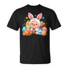 Frohe Ostern Schwein Im Häschen Kostüm T-Shirt