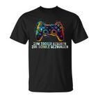 Gamer Zum Zocken Geboren Zur Schule Gezwungen T-Shirt