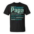 Gamer Papa Definition Gaming Pc Konsoleater Lustig Spruch T-Shirt