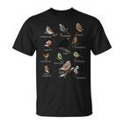 Garden Birds Bird Drawing Bird Chalkfink Buntspecht Bunting T-Shirt