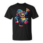 Gorilla Sonnenbrille Gorilla With Sunglasses Gorilla Monkey T-Shirt