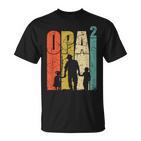 Grandpa Hoch 2 Doppelfach Opa Der Opa Mit 2 Grandchildren T-Shirt