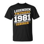 Herren Legenden 1981 Geboren 40 Geburtstag Jahre Spruch Papaater T-Shirt